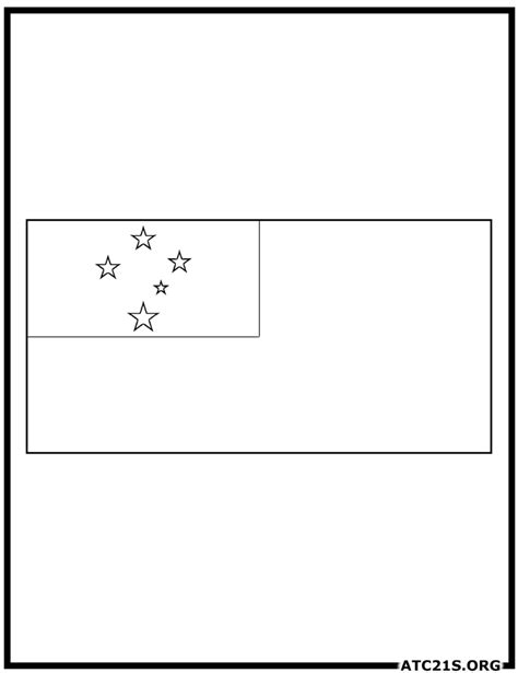 Samoa Flag Coloring Page | ATC21S