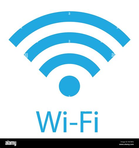 Vector illustration flat design blue wireless icon. Wi-Fi symbol, sign. WiFi Stock Vector Image ...