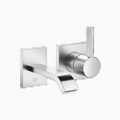 IMO Wall-mounted single-lever basin mixer without pop-up waste - Brushed Chrome - 36 860 671-93