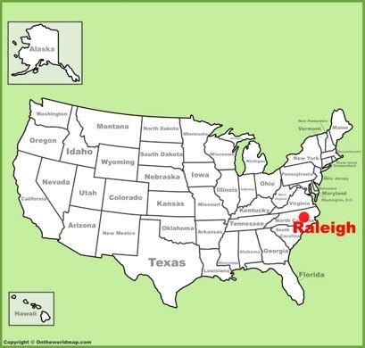 Raleigh In Usa Map - Ellene Melisande