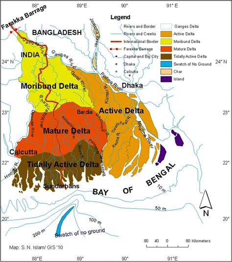 Present day Ganges–Brahmaputra–Meghna Rivers Delta (Source: after Islam ...