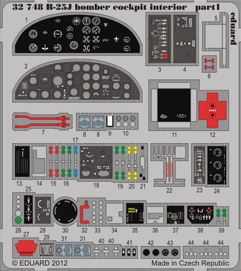 B-25J bomber cockpit interior S.A. 1/32 - Eduard Store