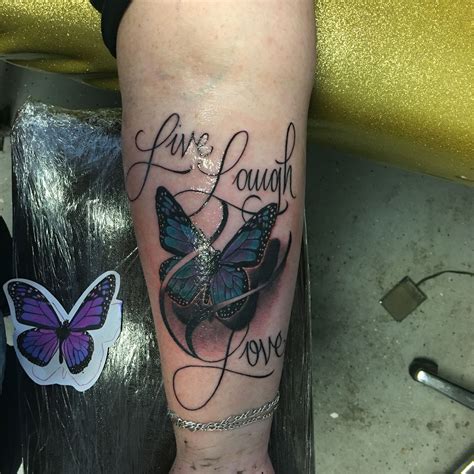 live laugh love tattoos with butterfly - thebornoffire