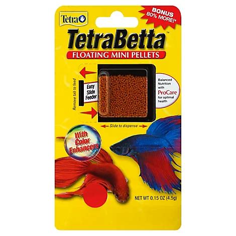 Tetra Fish Food TetraBetta Floating Mini Pellets With Color Enhancers ...