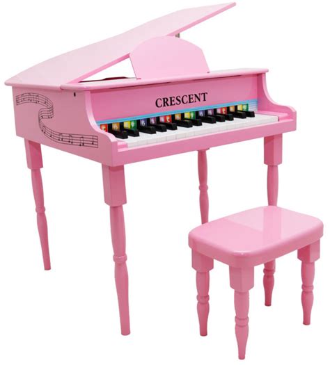 New Crescent 30 Keys PINK Baby Toy Grand Piano with Bench for Kids age ...