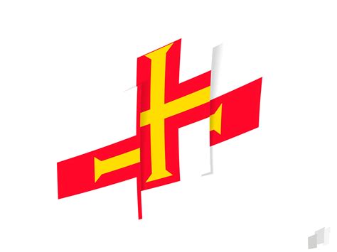 Guernsey flag in an abstract ripped design. Modern design of the Guernsey flag. 26120238 Vector ...