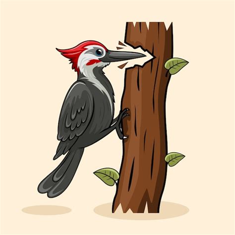 Premium Vector | Woodpecker cartoon cute bird