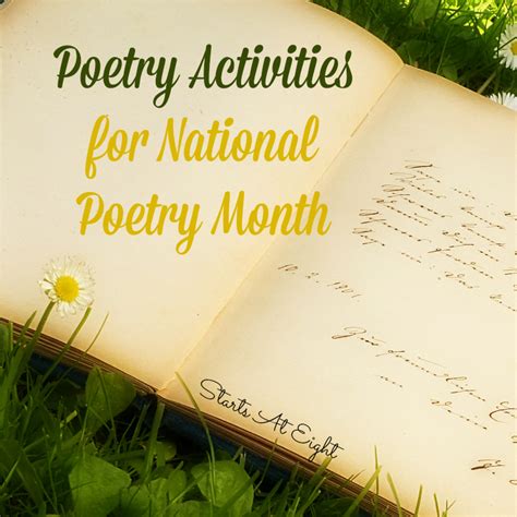 Poetry Activities for National Poetry Month - StartsAtEight