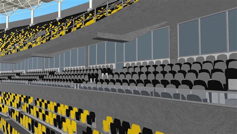 ArtStation - Fictional old stadium: Bowl with new roof | Game Assets