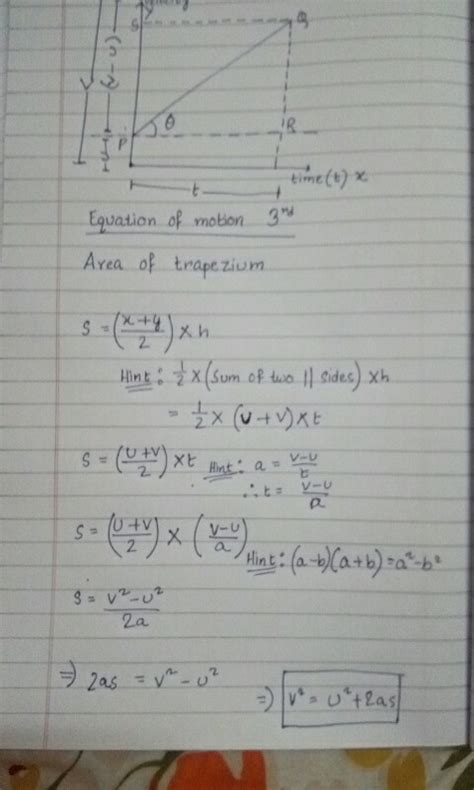 Derive all 3 equations of motion - Science - Motion - 11567209 | Meritnation.com