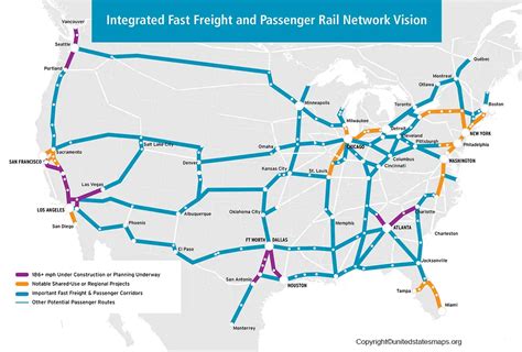 US High Speed Rail Map | High Speed Rail Map of USA