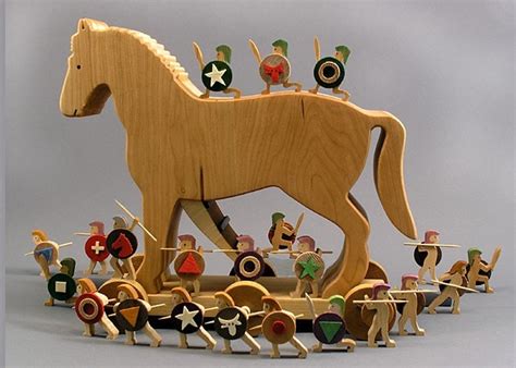 Trojan Horse Wooden Artistic Rendering of the Trojan War Home - Etsy