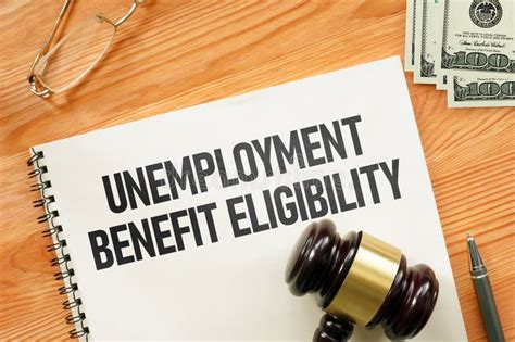 Unemployment Benefit Eligibility is Shown Using the Text Stock Photo - Image of agreement, sale ...