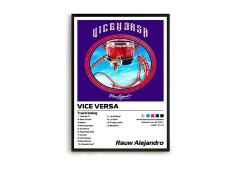 Rauw Alejandro Vice Versa Minimalist Album Cover Poster - Etsy