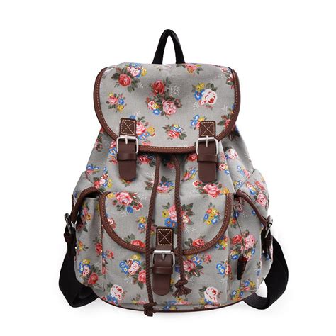 [41% OFF] 2021 DGY Canvas Backpack For Teen Young Girls Floral Print ...