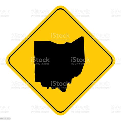 Ohio Map Road Sign Stock Illustration - Download Image Now - Diamond ...