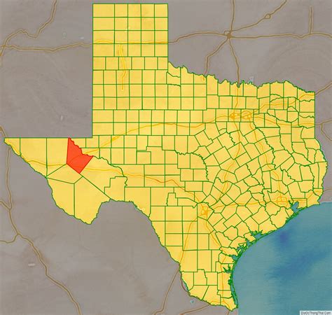 Map of Reeves County, Texas - Thong Thai Real