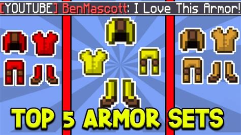 Top 5 Starter Armor Sets - Hypixel Skyblock - YouTube