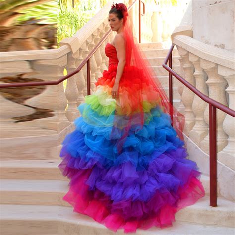 Rainbow Wedding Dress