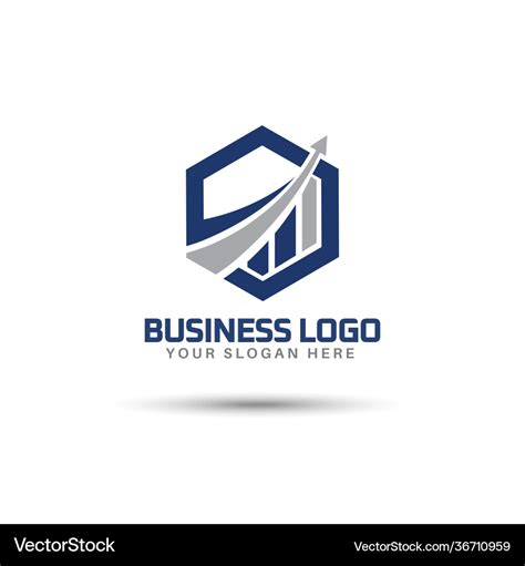 Modern unique business logo design Royalty Free Vector Image