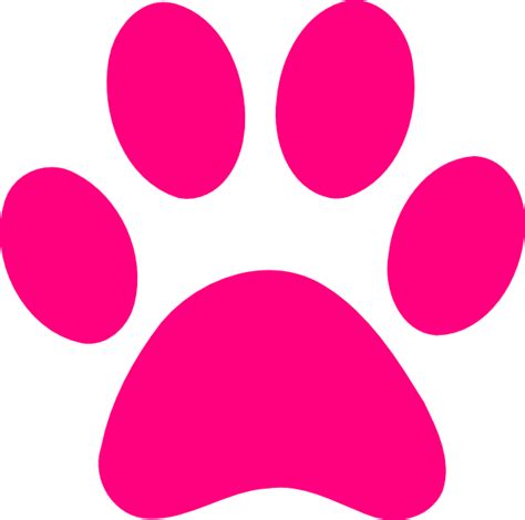 Pink Dog Print Clip Art at Clker.com - vector clip art online, royalty free & public domain