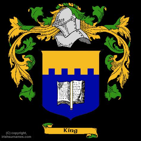 King family crest and meaning of the coat of arms for the surname King ...