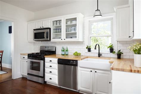 A Family-Oriented Farmhouse Style Kitchen – Homepolish | Butcher block countertops kitchen ...