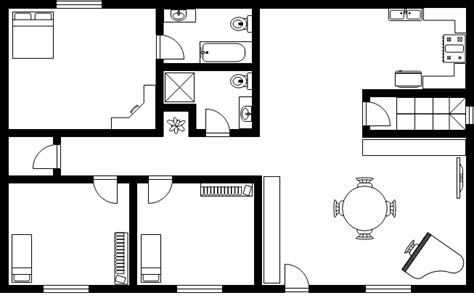 Simlpe House Design | Floor Plan Template