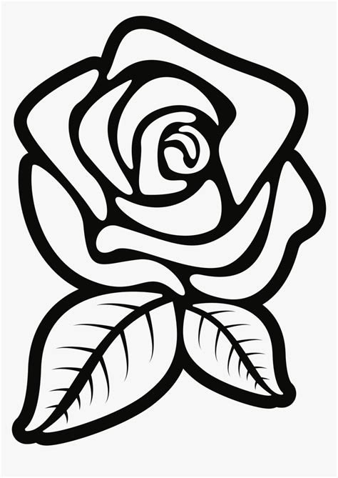 Rose Outline Png - Rose Black And White Flower Clipart, Transparent Png is free transparent png ...