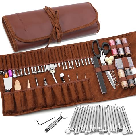 Buy TLKKUE Leather Craft Tools Leather Working Tools Kit with Custom ...