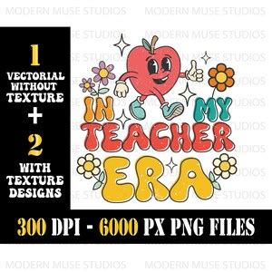 In My Teacher Era PNG, Teacher Png, Retro Teacher Png, First Grade ...