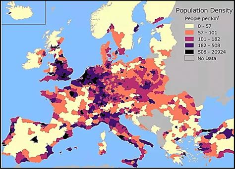 Population Density Map Europe