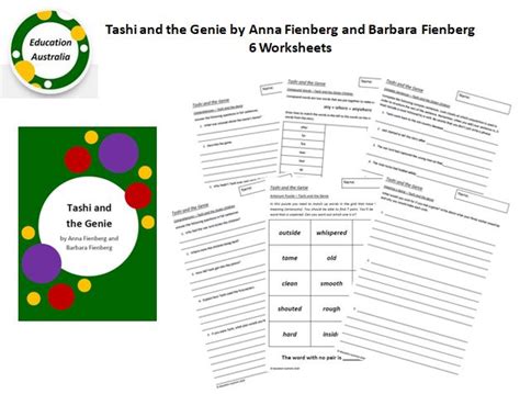 Tashi and the Genie by Anna Fienberg and Barbara Fienberg - 6 Worksheets | Teaching Resources