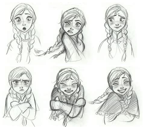 Anna from Frozen - Imgur | Disney art style, Disney concept art, Disney character drawings
