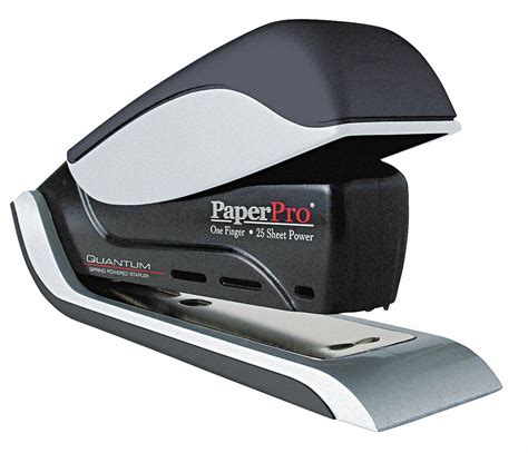 PAPERPRO, 25 Sheet Capacity, Black/Gray, Quantum(TM) Stapler - 35Y680 ...