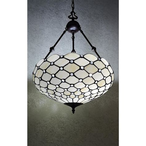 Amora Lighting 3-Light Tiffany Style Jeweled Hanging Pendant-AM1117HL18B - The Home Depot