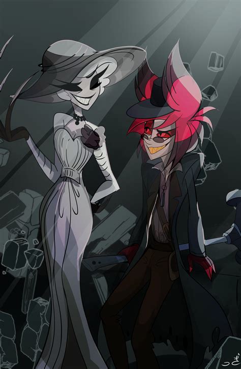 Lady Rosie and Alastor Heisenberg (by @MagicAlma21 on Twitter) : r/HazbinHotel