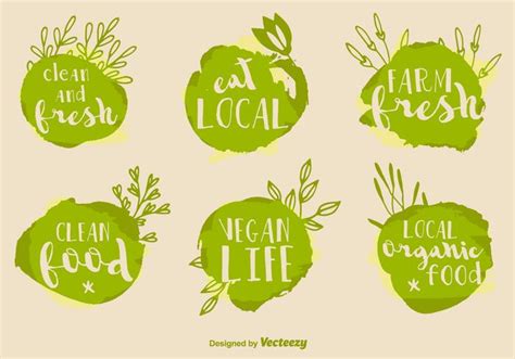 Healthy Food Vector Signs - Download Free Vector Art, Stock Graphics & Images