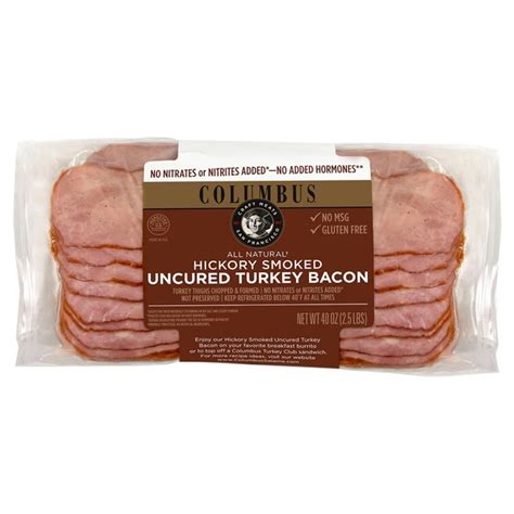 Columbus Smoked Uncured Turkey Bacon (2.5 lb) from Costco - Instacart