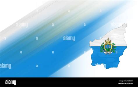 Map of San Marino, flag map, National colors background Stock Photo - Alamy