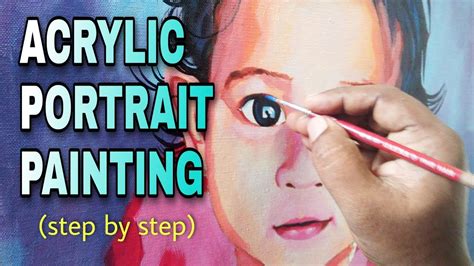 Acrylic painting portrait step by step - YouTube