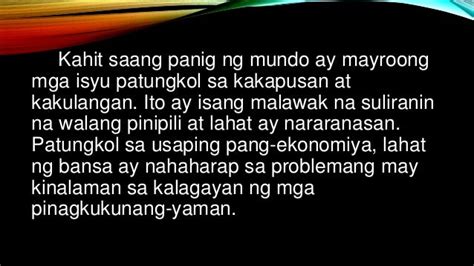 Dahilan Ng Kakapusan At Kakulangan Sa Ekonomiya