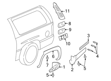 Chevrolet Tahoe Body Trim Molding. TAHOE, front, Z71 - 15768598 ...