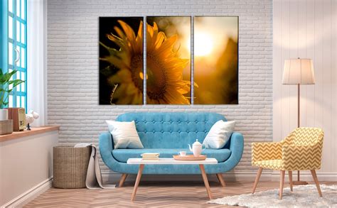 Sunflower Wall Art Sunflower Canvas Sunflower Decor Sunflower - Etsy