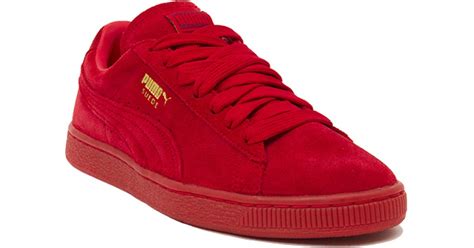 PUMA Suede Classic + Mono Iced Sneakers in Red - Lyst