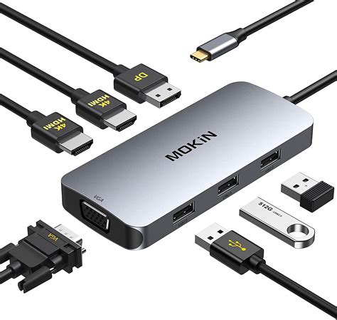 Buy USB C to Dual HDMI Adapter, 7 in 1 USB C Dual Monitor Docking Station to Dual HDMI,USB C Hub ...