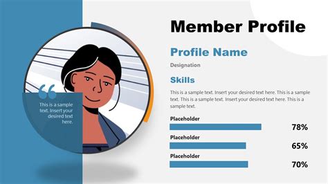 Free Member Profile Slides for Presentations & Google Slides