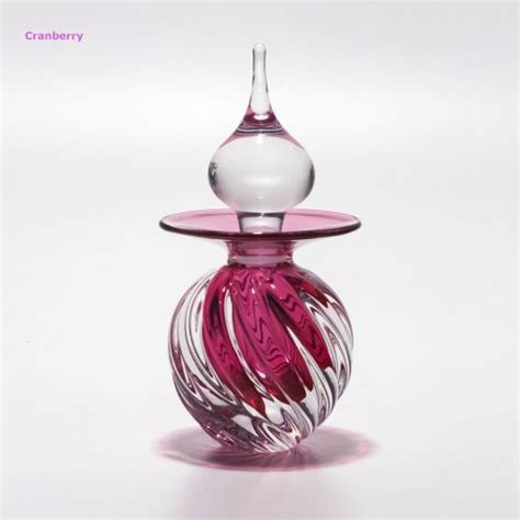 Vintage Perfume Bottles with Glass Stoppers | 'Square Rib Twist Round'