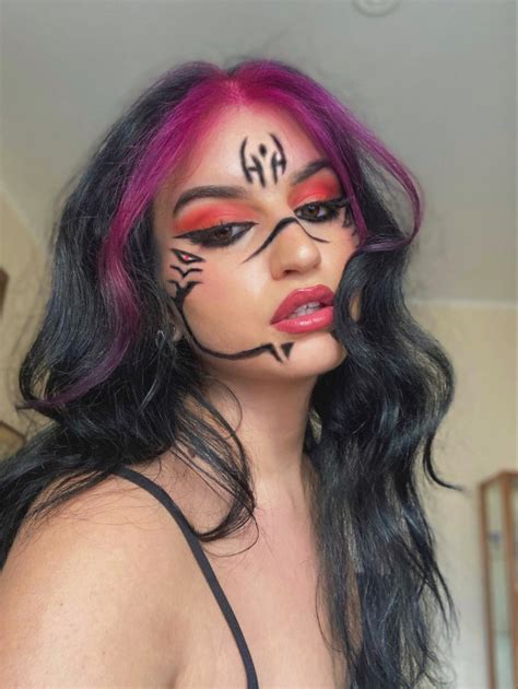 @xmartinamakeup on IG| Sukuna Make-up | Makeup looks, Halloween face makeup, Makeup