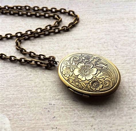 Vintage Locket Pendant Necklace Photo Lockets Gift for | Etsy